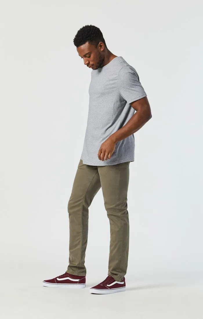 JAKE SLIM LEG IN DUSTY OLIVE TWILL