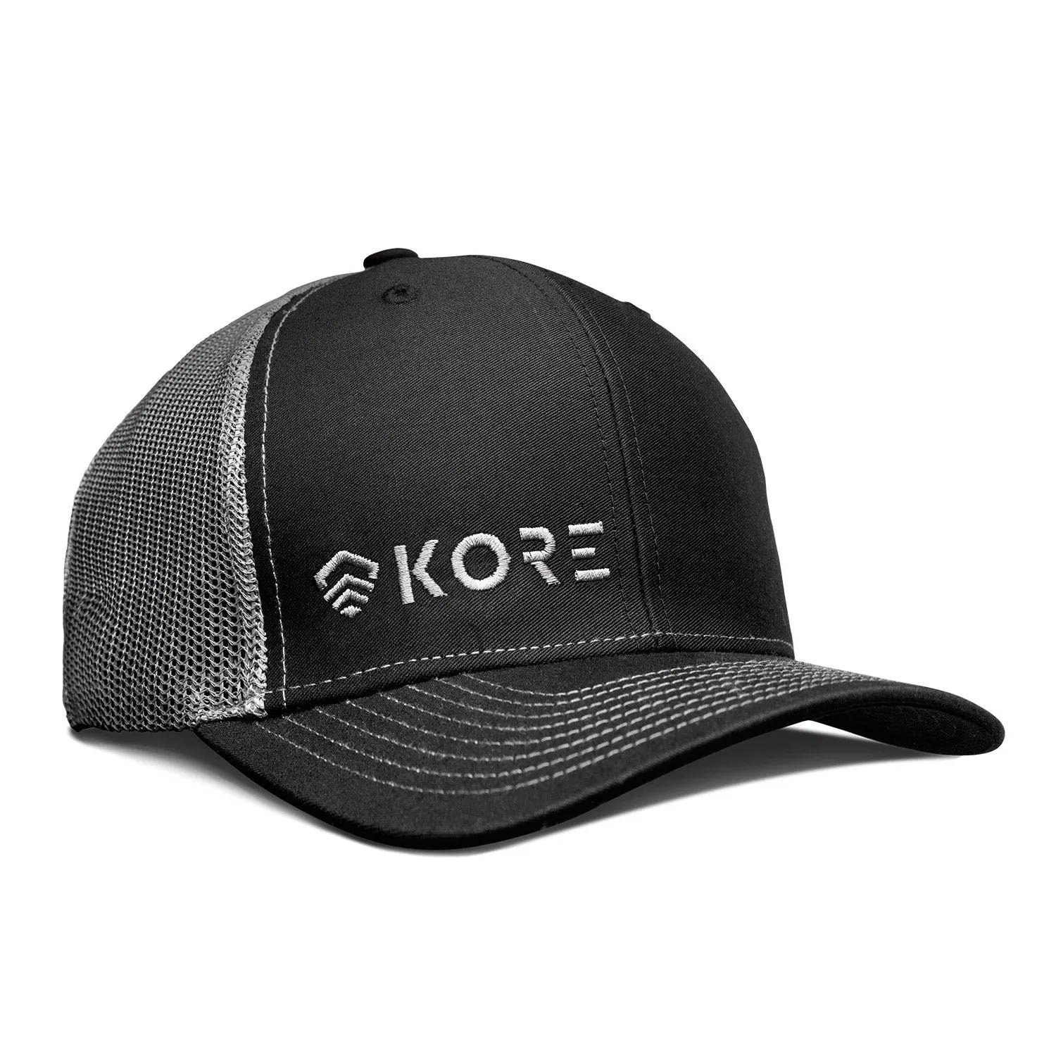 KORE TRUCKER HAT | GRAY ON BLACK