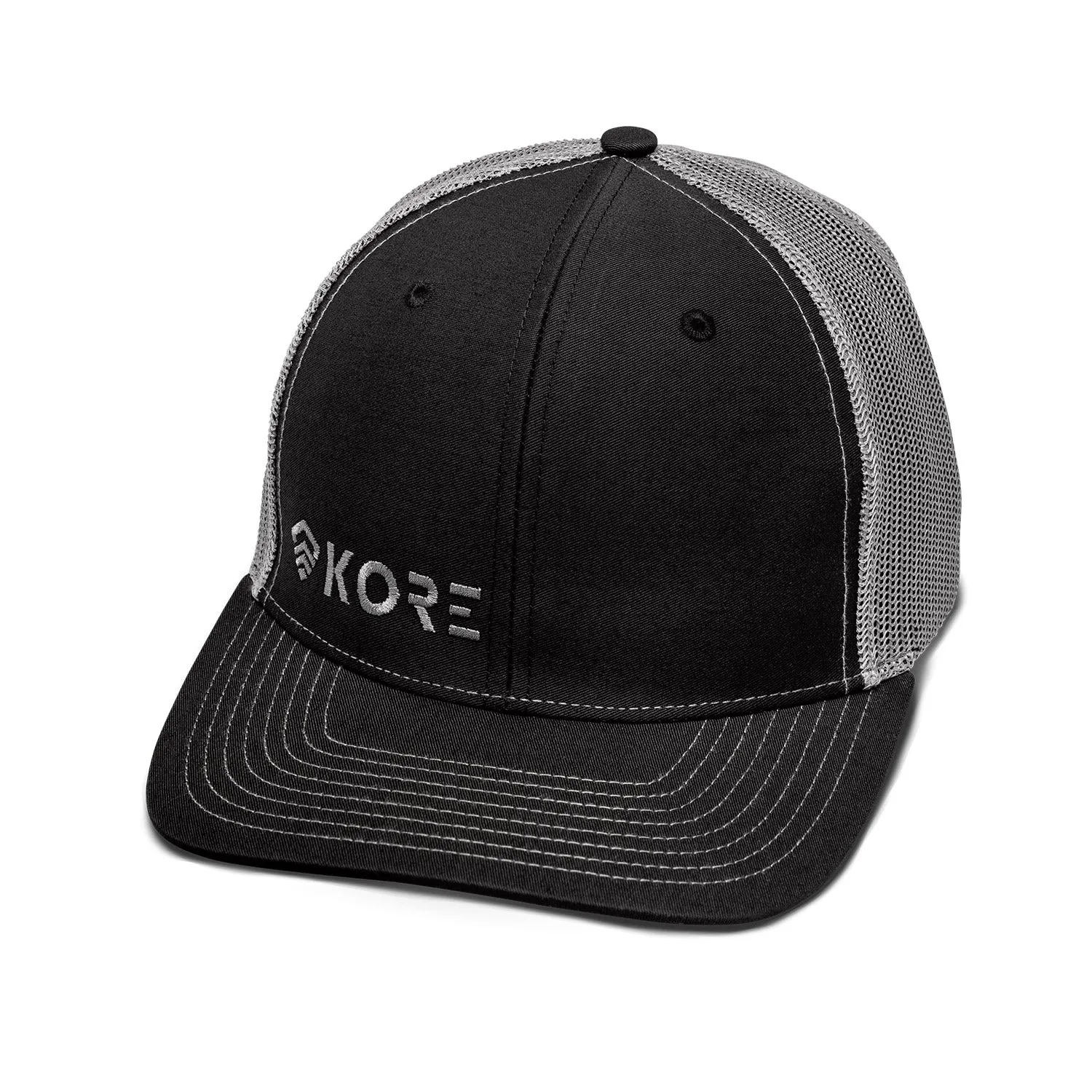 KORE TRUCKER HAT | GRAY ON BLACK