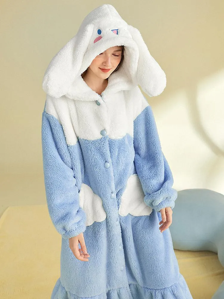 Kuromi My Melody Cinnamoroll Fleece Nightgowns