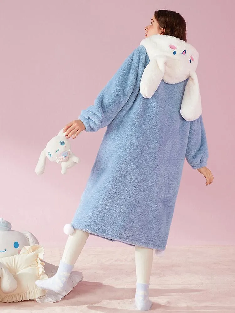 Kuromi My Melody Cinnamoroll Fleece Nightgowns