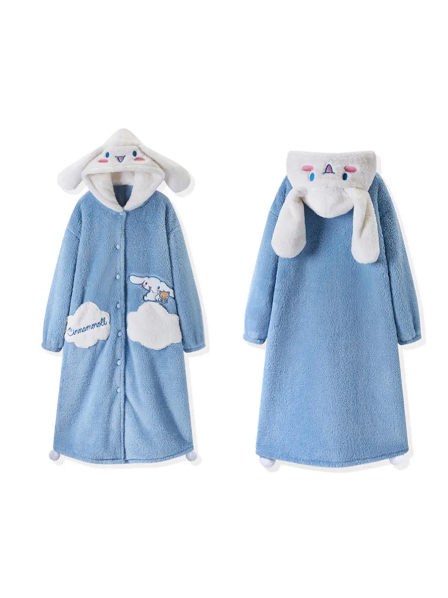 Kuromi My Melody Cinnamoroll Fleece Nightgowns