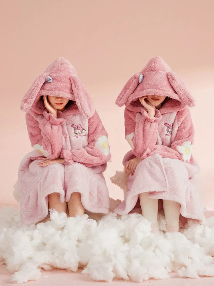 Kuromi My Melody Cinnamoroll Fleece Nightgowns