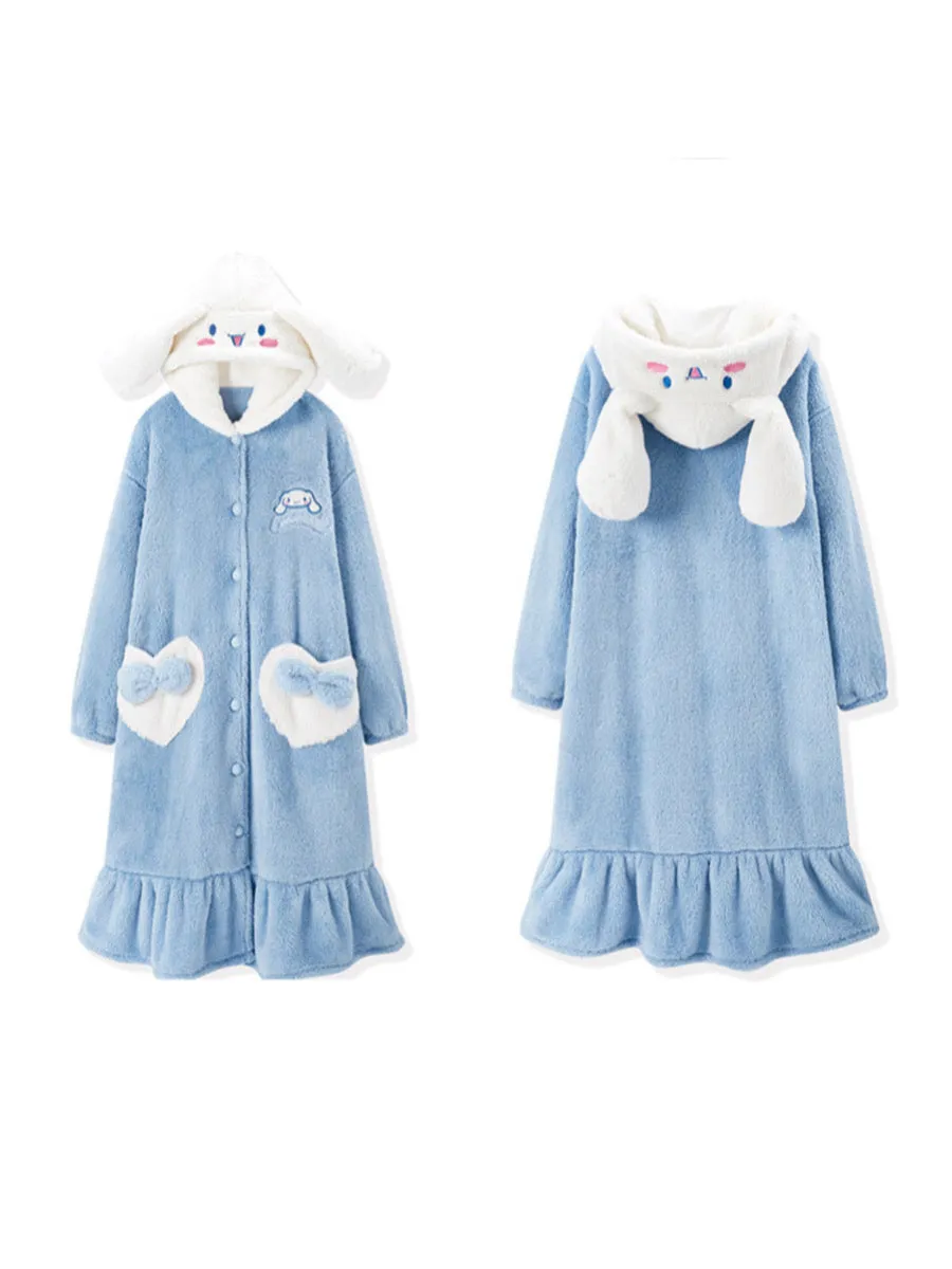 Kuromi My Melody Cinnamoroll Fleece Nightgowns