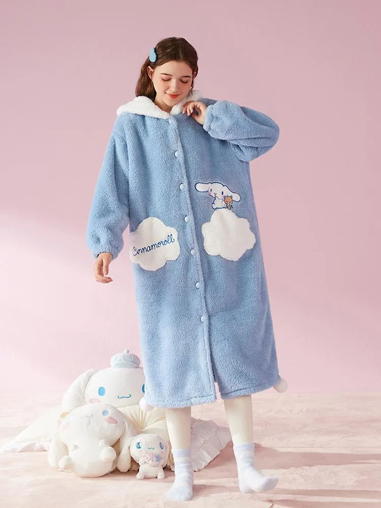 Kuromi My Melody Cinnamoroll Fleece Nightgowns