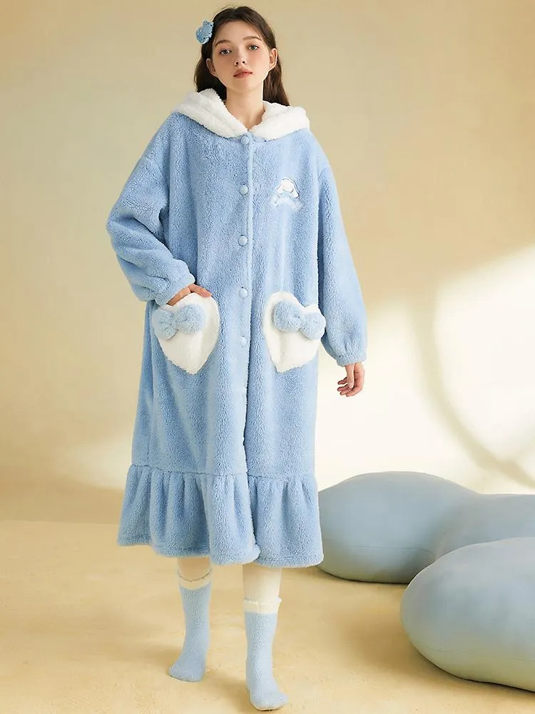 Kuromi My Melody Cinnamoroll Fleece Nightgowns