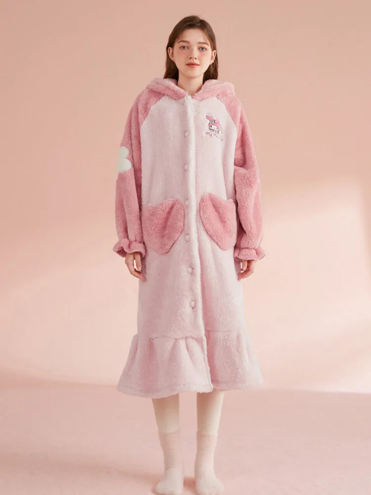 Kuromi My Melody Cinnamoroll Fleece Nightgowns