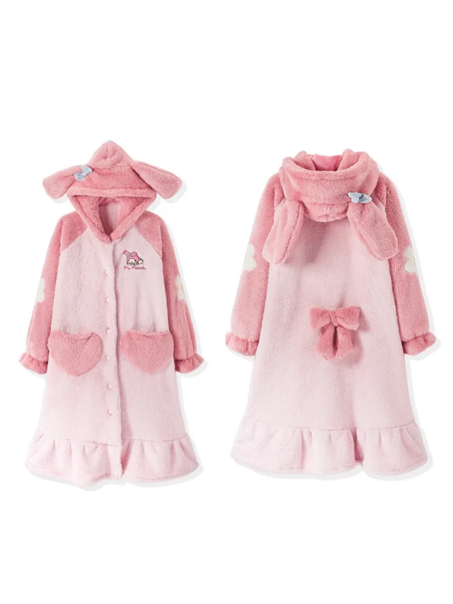 Kuromi My Melody Cinnamoroll Fleece Nightgowns