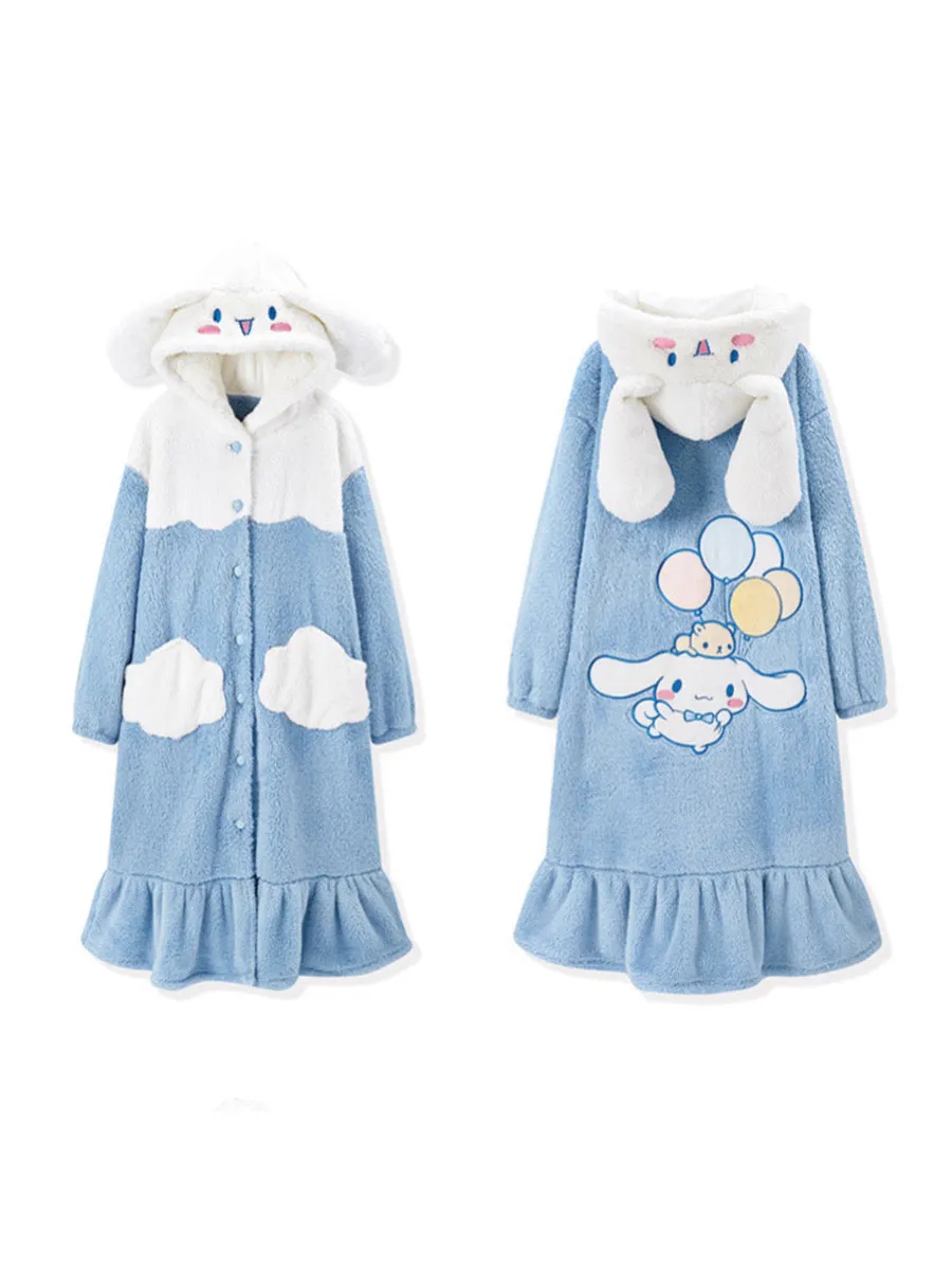 Kuromi My Melody Cinnamoroll Fleece Nightgowns