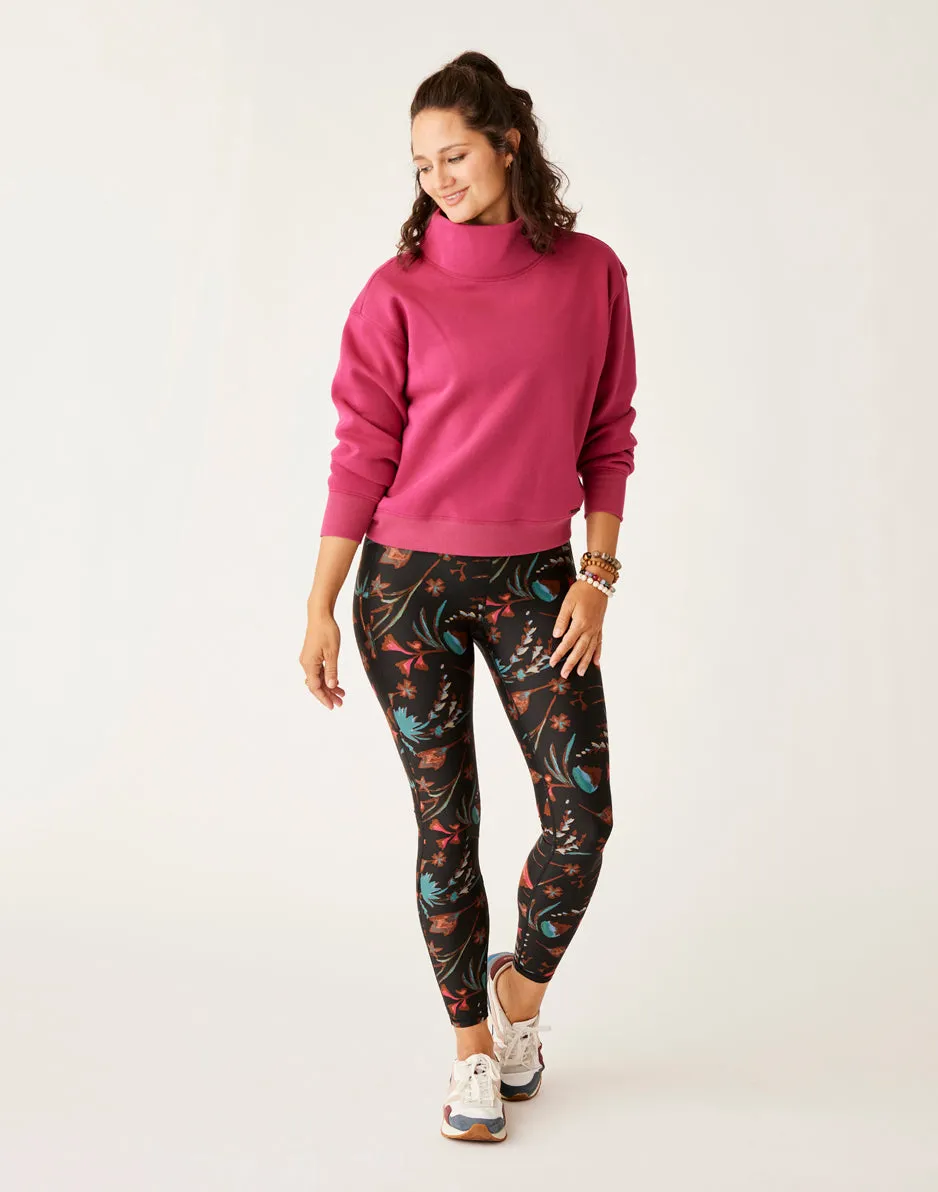 Lennox Fleece Top: Raspberry