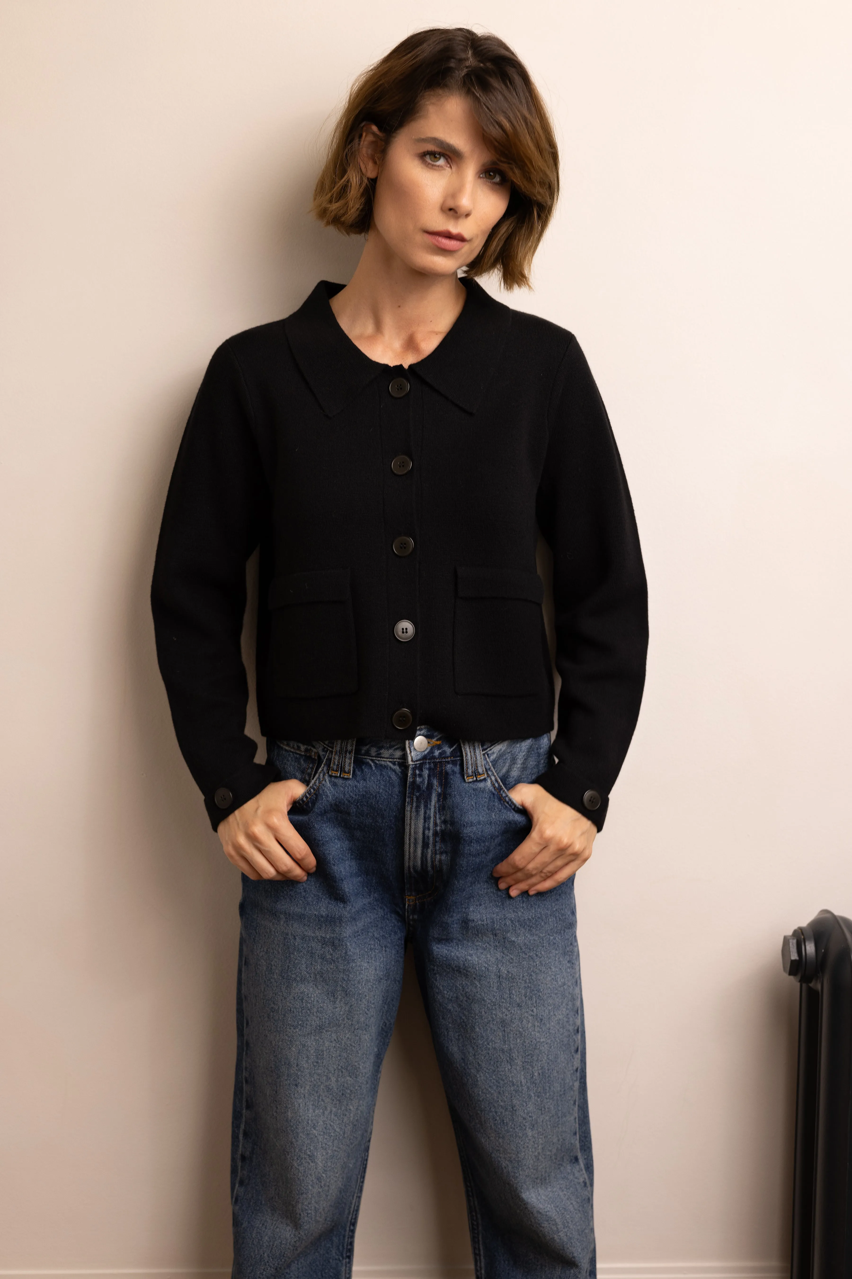 MAEVE MILANO POCKET KNITTED JACKET