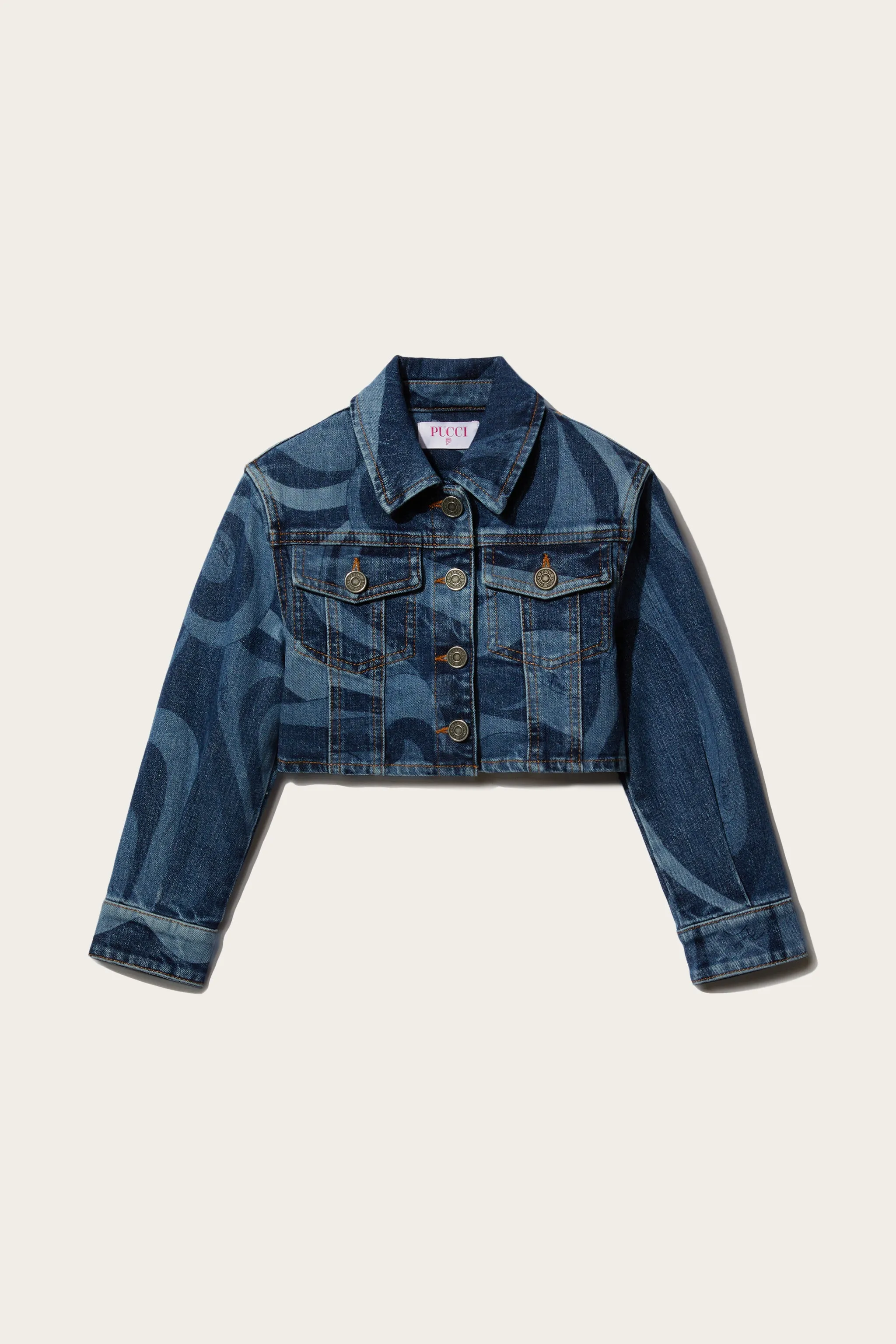 Marmo-Print Denim Jacket