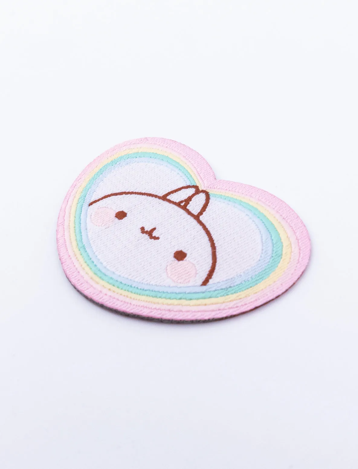 Molang Embroidered Patch - Rainbow Always Wins