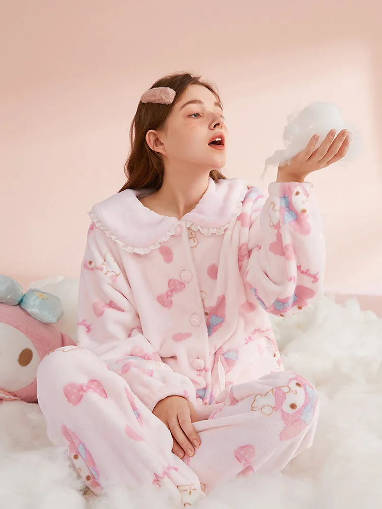 My Melody Cinnamoroll Pompompurin Fleece Pajamas