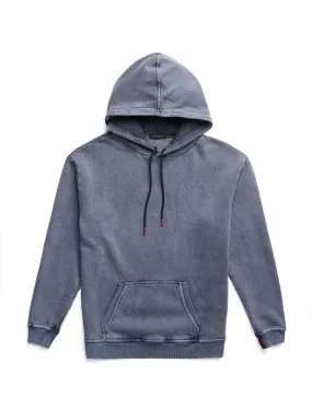 Navy Fleece Acid Wash Hoodie