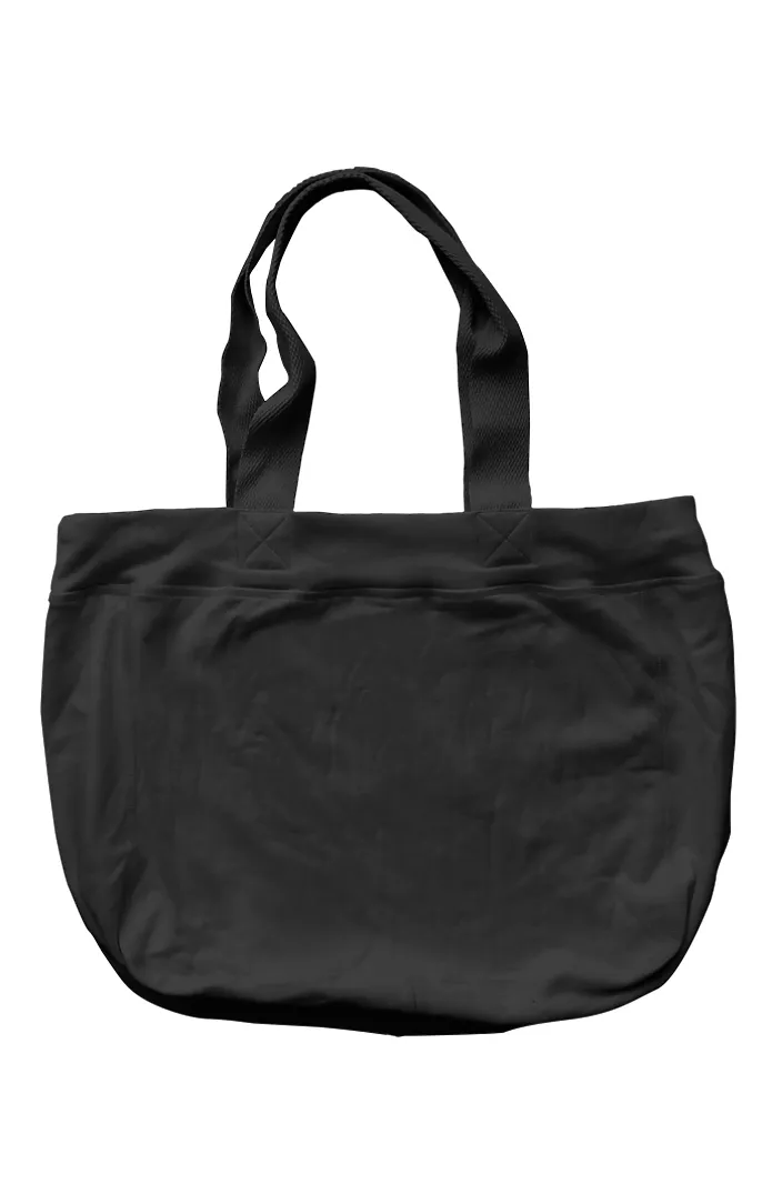 NEW! BLACK ORGANIC FLEECE BEACH BAG Made in USA