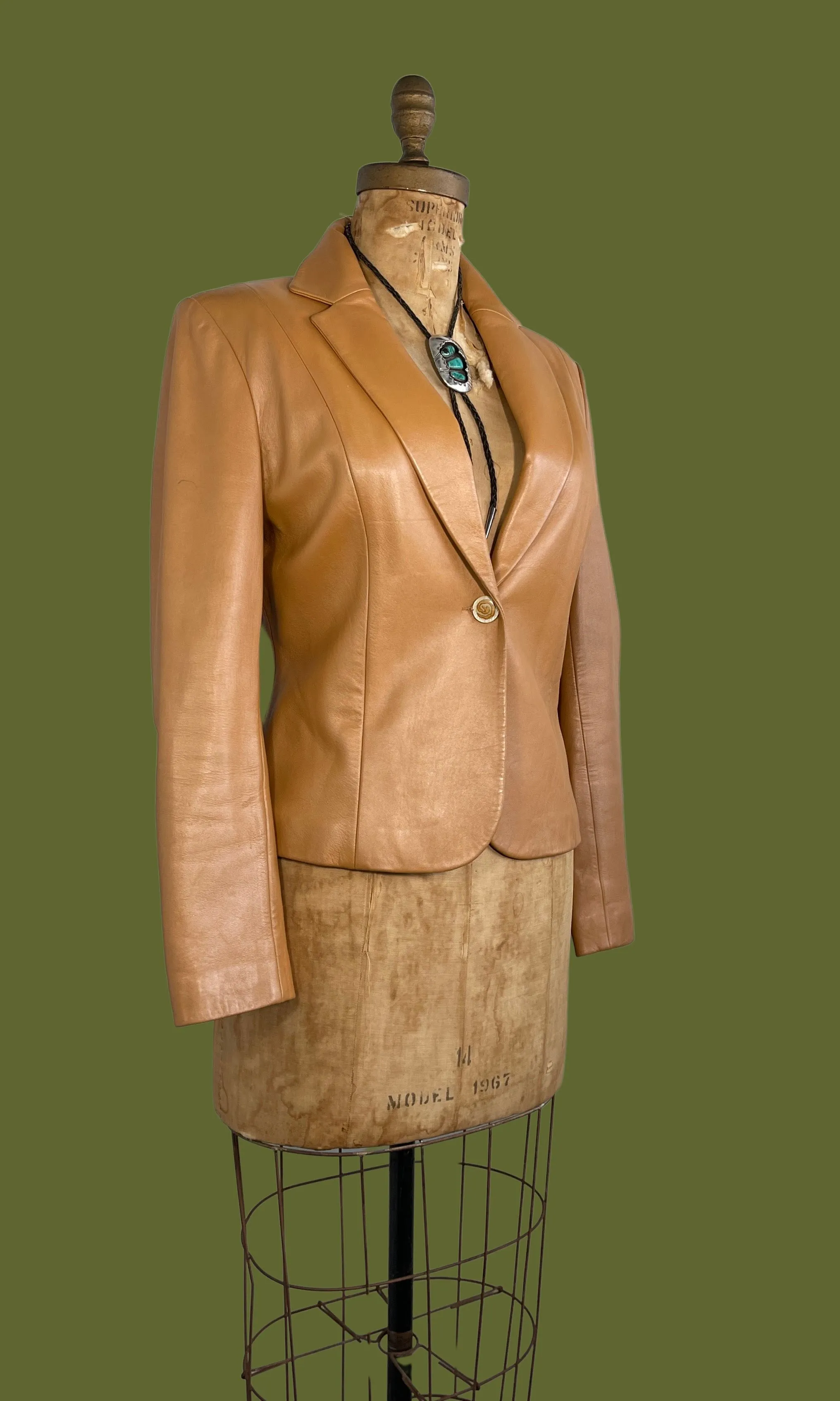 NORTH BEACH LEATHER Michael Hoban 90s Leather Blazer, Small / Medium