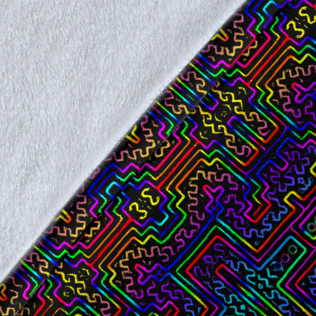 Prismatic Overlay Micro Fleece Blanket