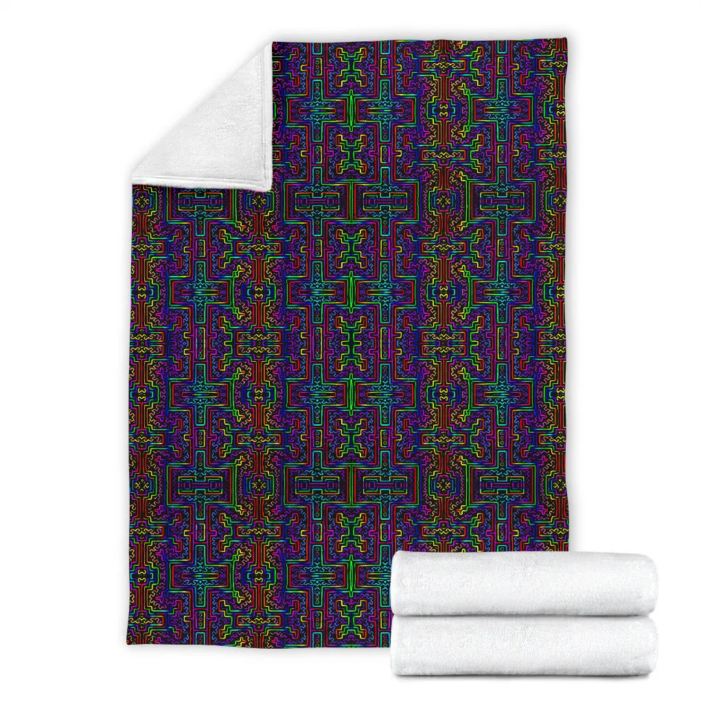 Prismatic Overlay Micro Fleece Blanket