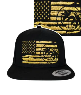 "Strong Faded Gold" Snapback Flag Hat