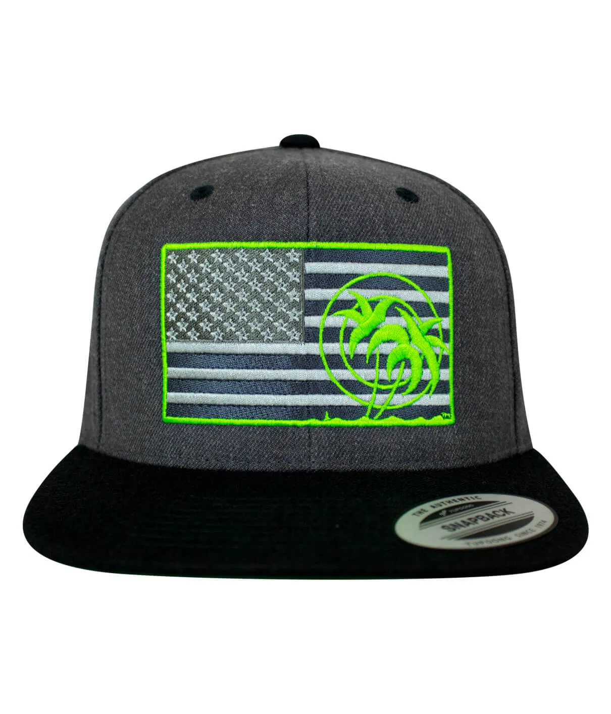 "Strong - Neon" Black Snapback Hat