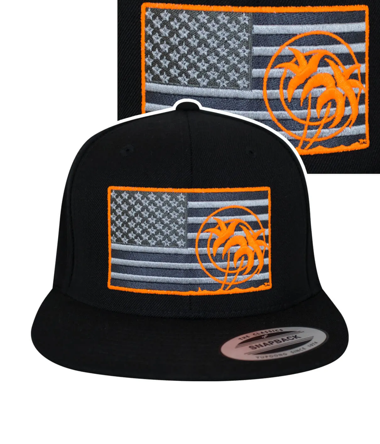 "Strong - Neon" Black Snapback Hat