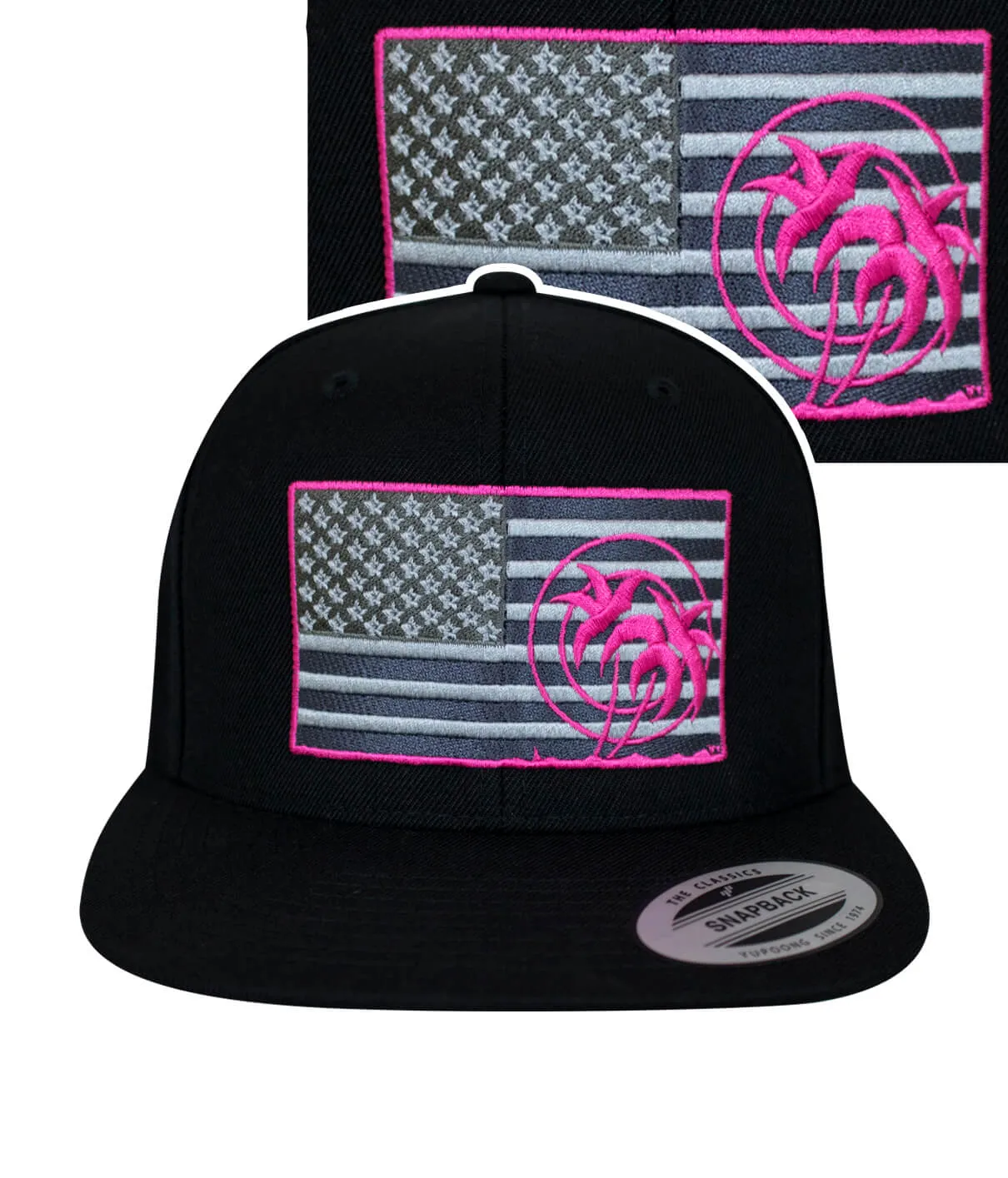 "Strong - Neon" Black Snapback Hat