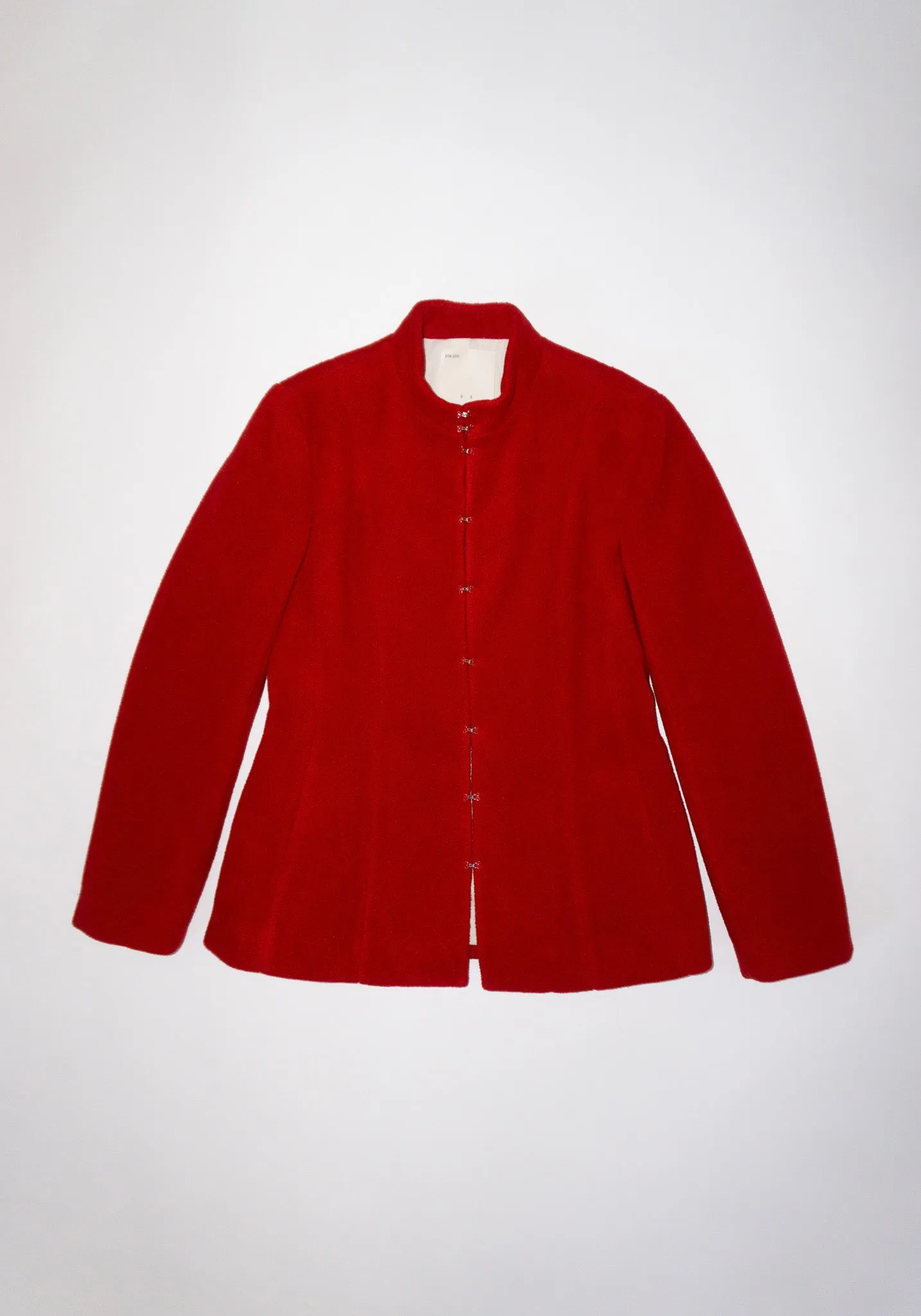 Shaped Victorian Jacket in Red Fleece