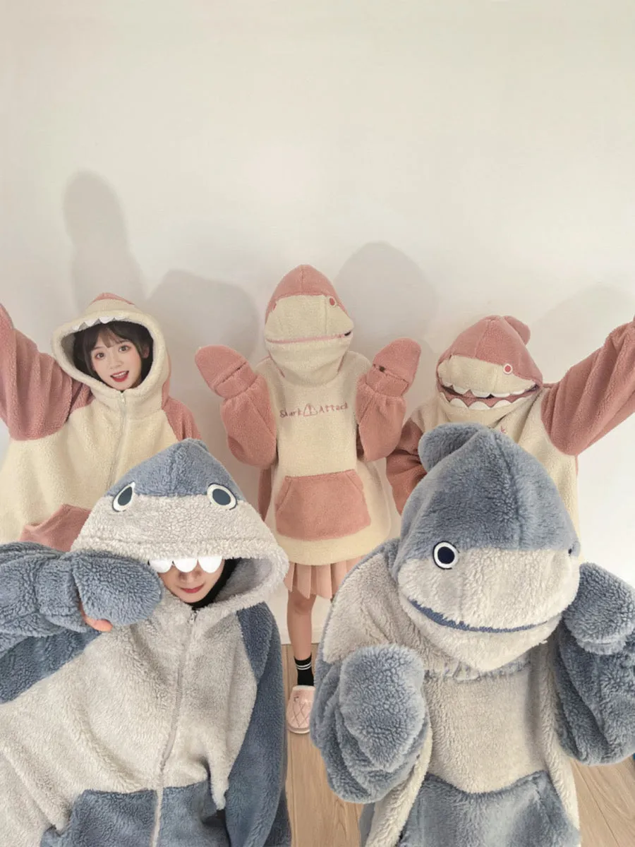 Shark Attack Fleece Hoodies