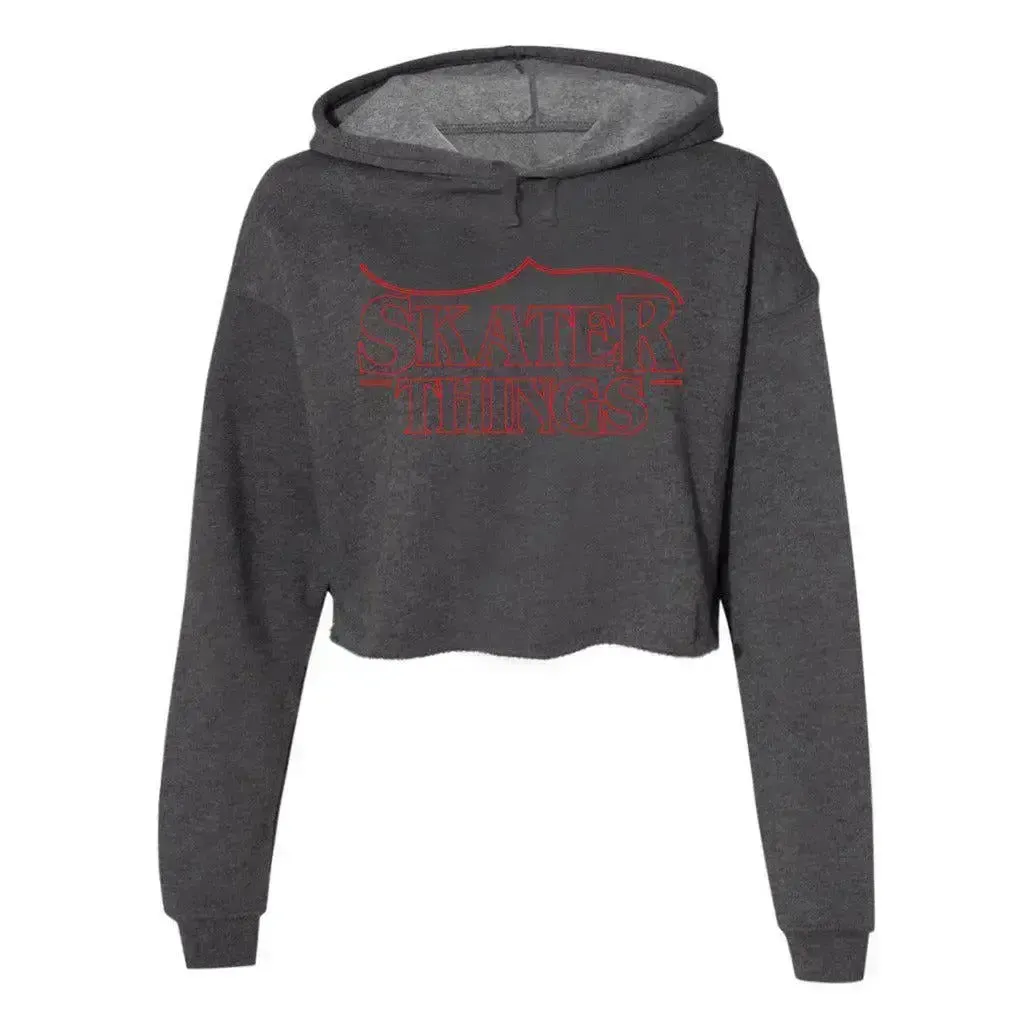 Skater Things Women's Cropped Fleece Hoodie