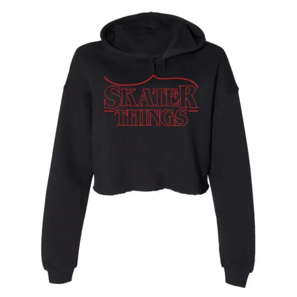 Skater Things Women's Cropped Fleece Hoodie