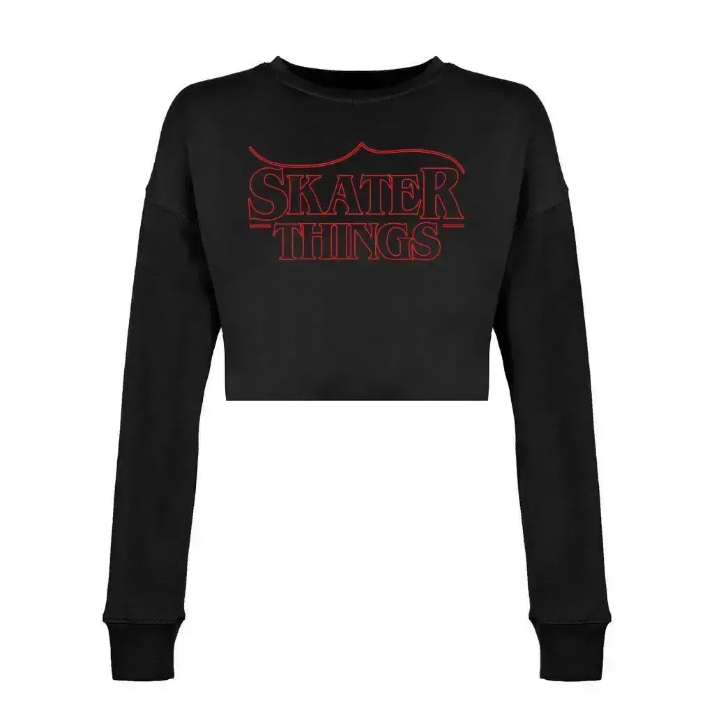 Skater Things Women's Cropped Sweatshirt