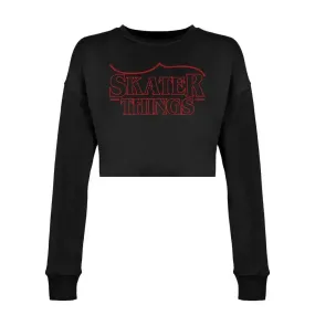 Skater Things Women's Cropped Sweatshirt