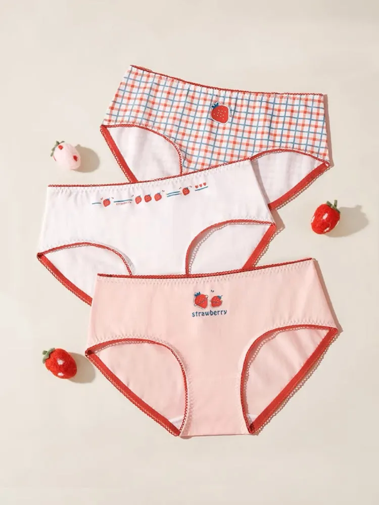 Strawberry Dreams Underwear Set of 3