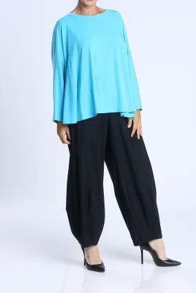 Turquoise Round Neck Triangle Top