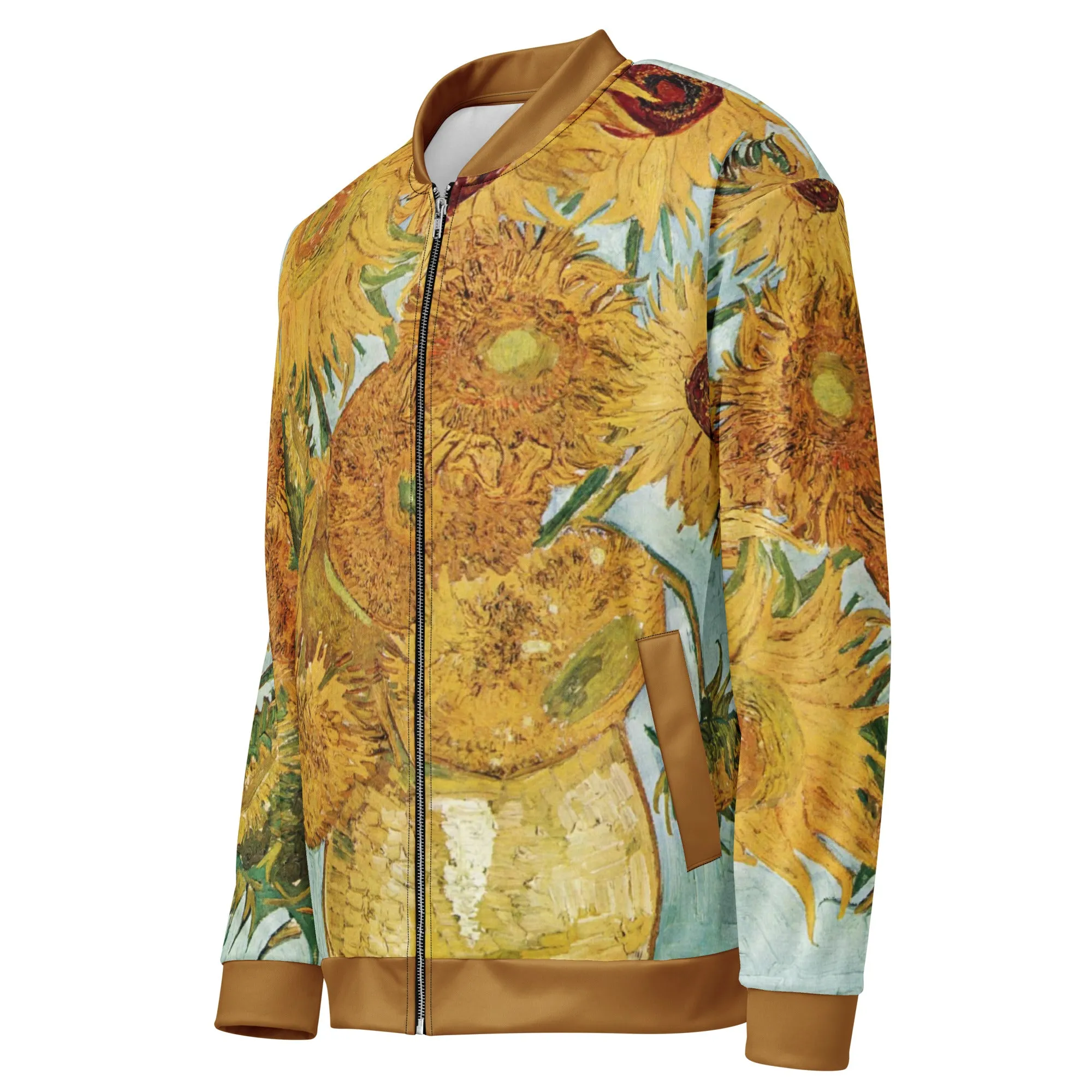 Van Gogh Inspired Sunflowers Bomber Jacket