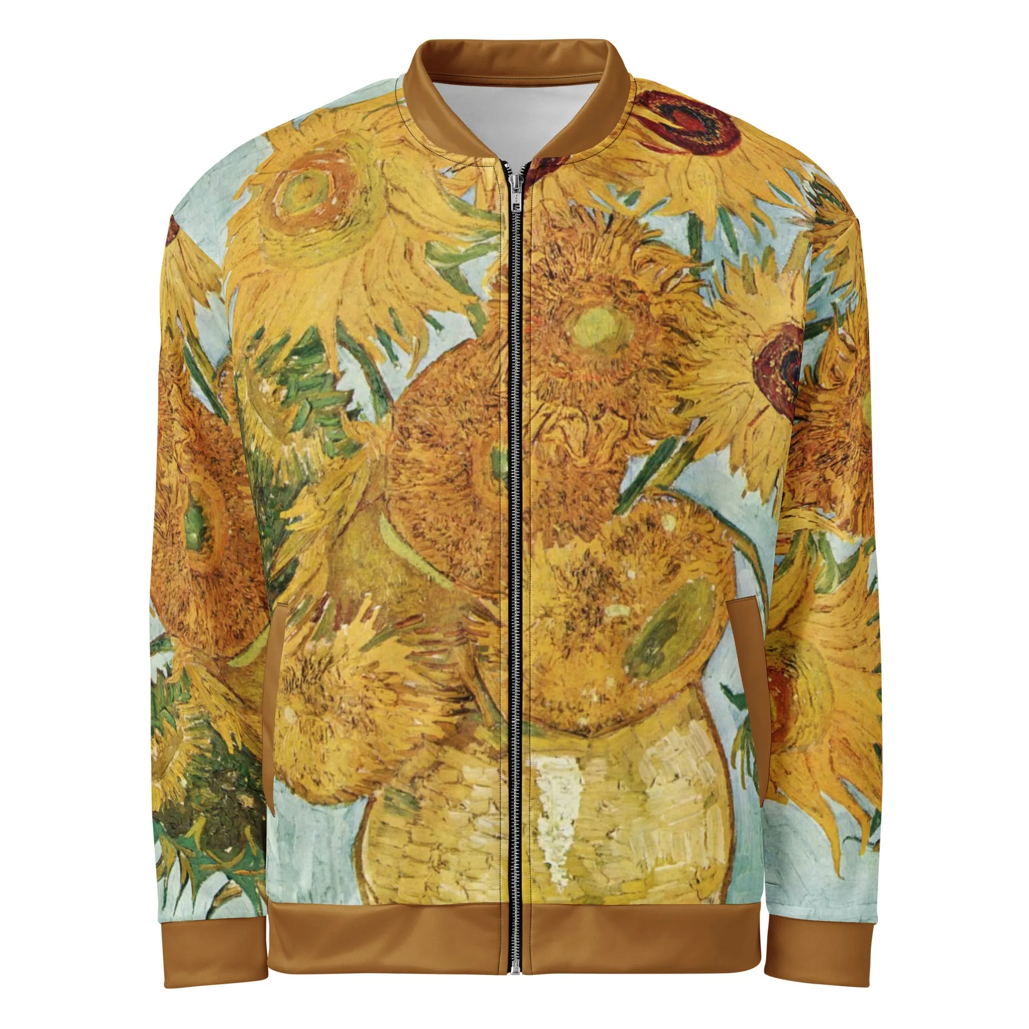 Van Gogh Inspired Sunflowers Bomber Jacket