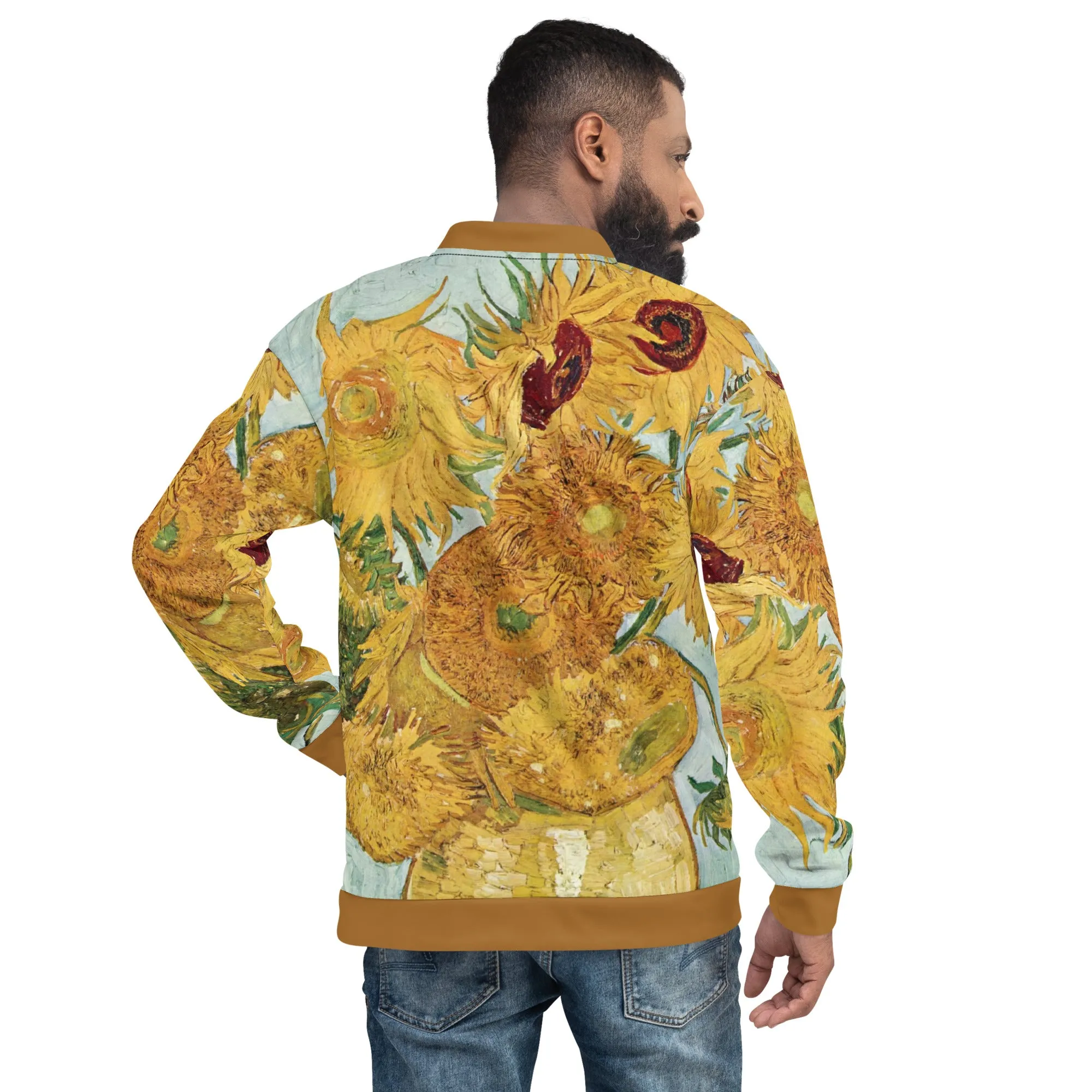 Van Gogh Inspired Sunflowers Bomber Jacket