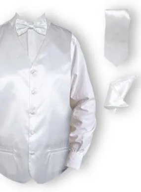 White Tuxedo Vest Set