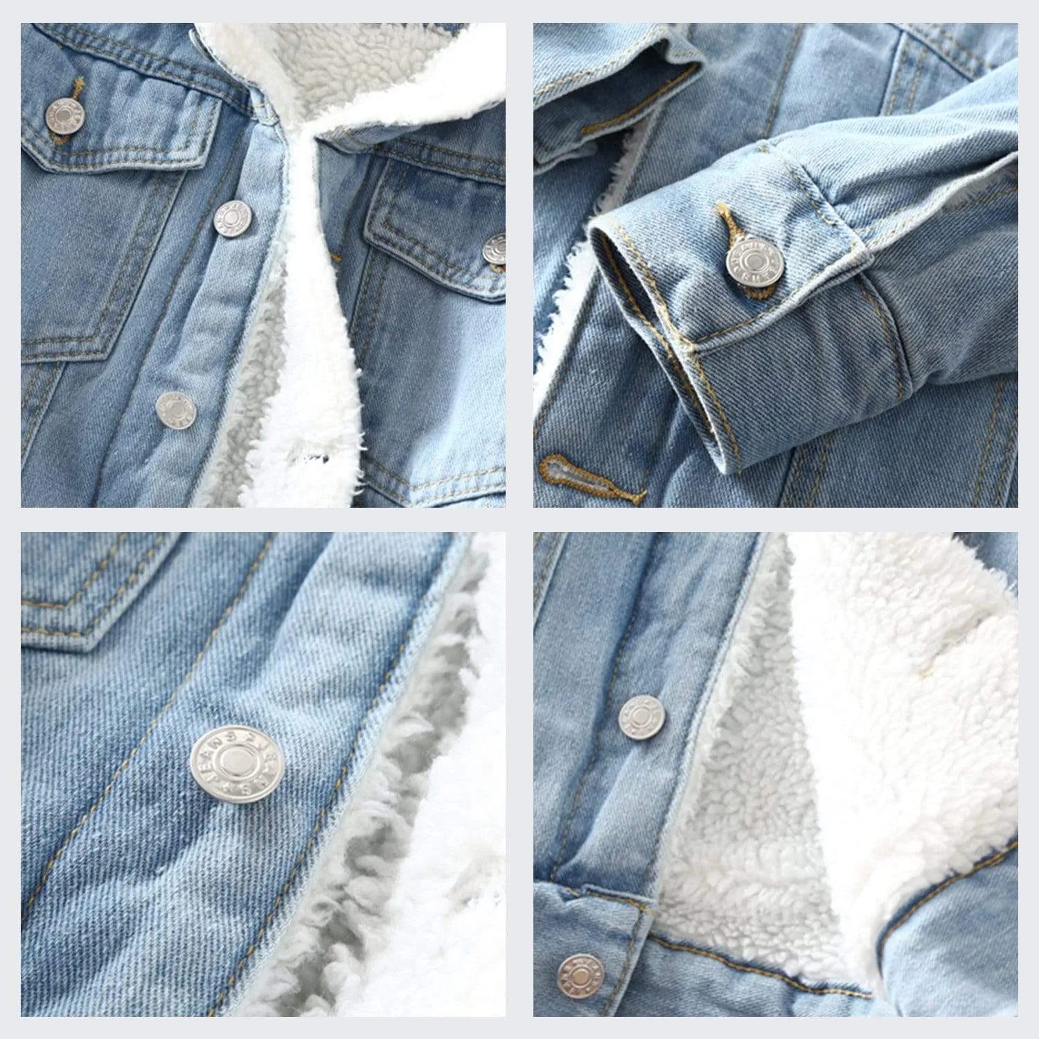 WLS Solid Color Denim Jacket